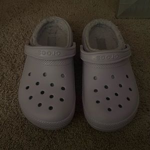 Lavender Crocs with Fur